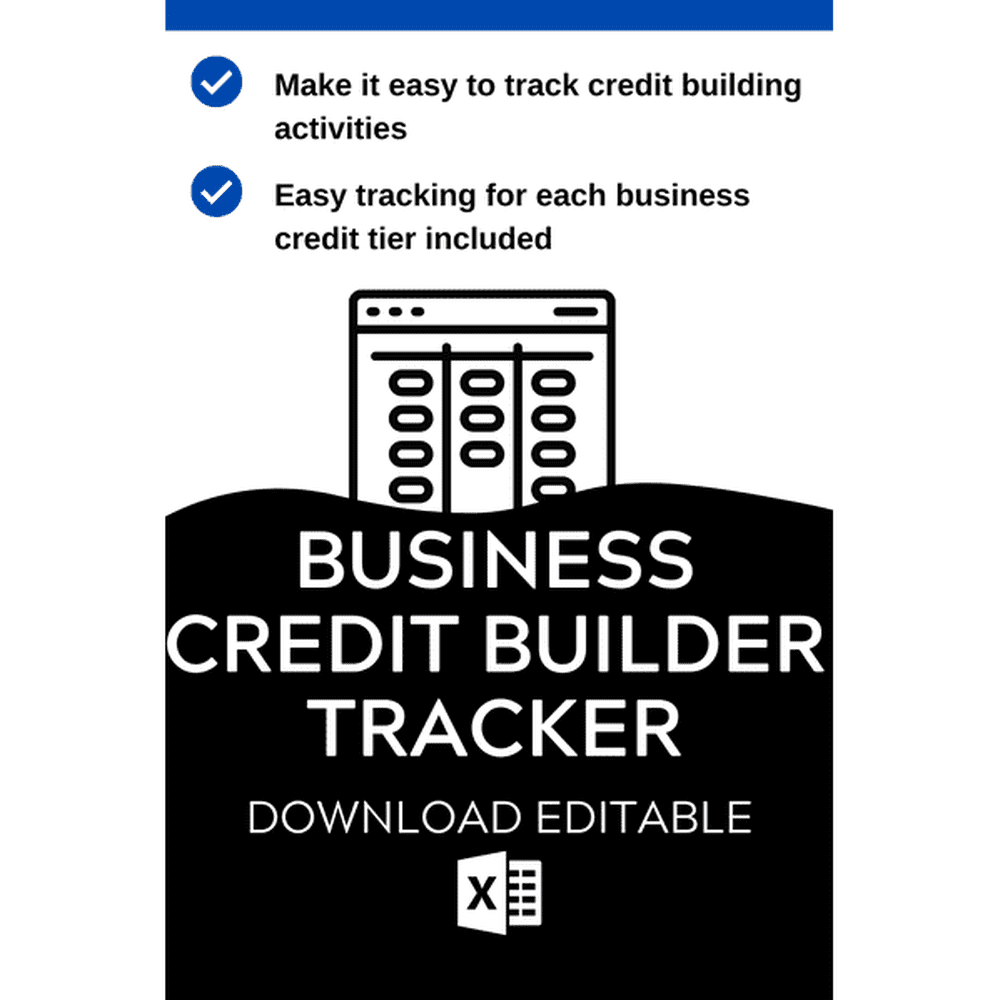 Business Credit Tracker  Template, Business  Credit Builder Tracker, Tradeline tracker, business credit planner