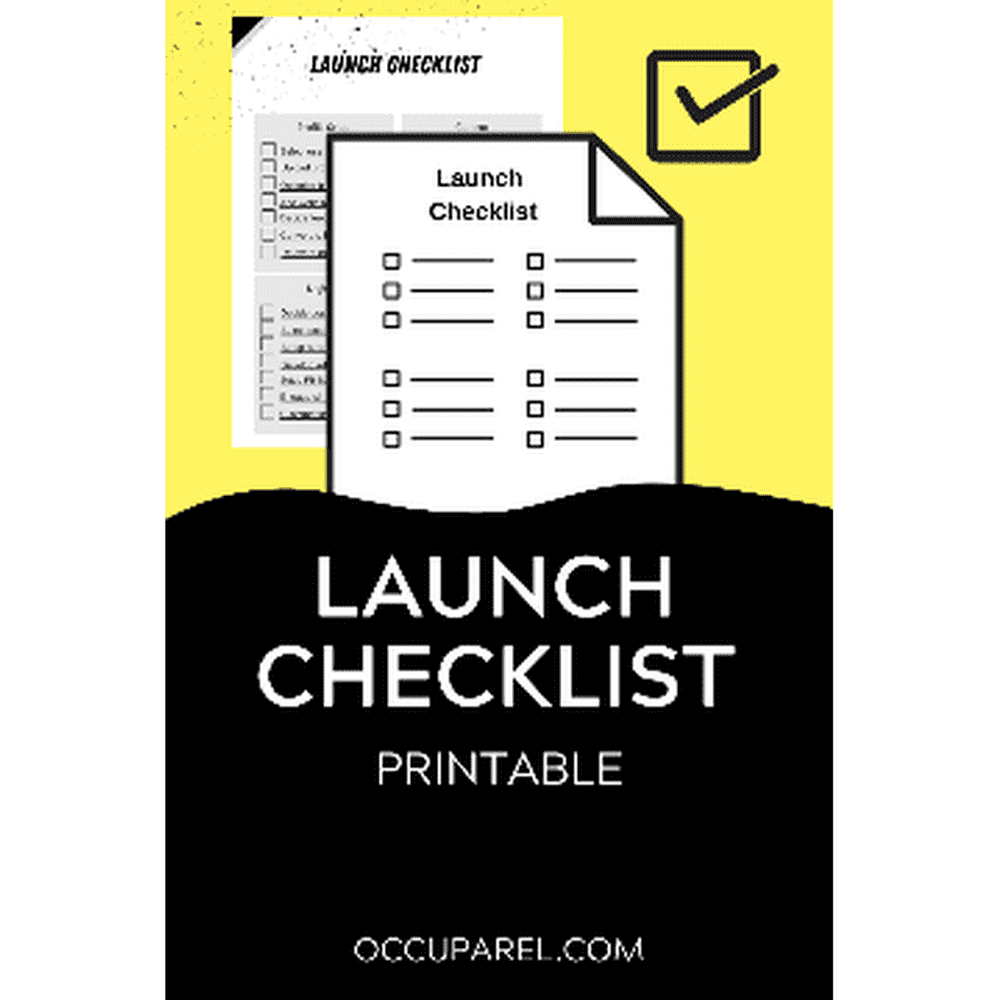 pre launch checklist